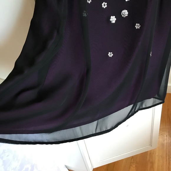 LANE BRYANT Sequined Sleeveless Blouse Tank Top Black Purple Plus Size 24 2X - Picture 8 of 16